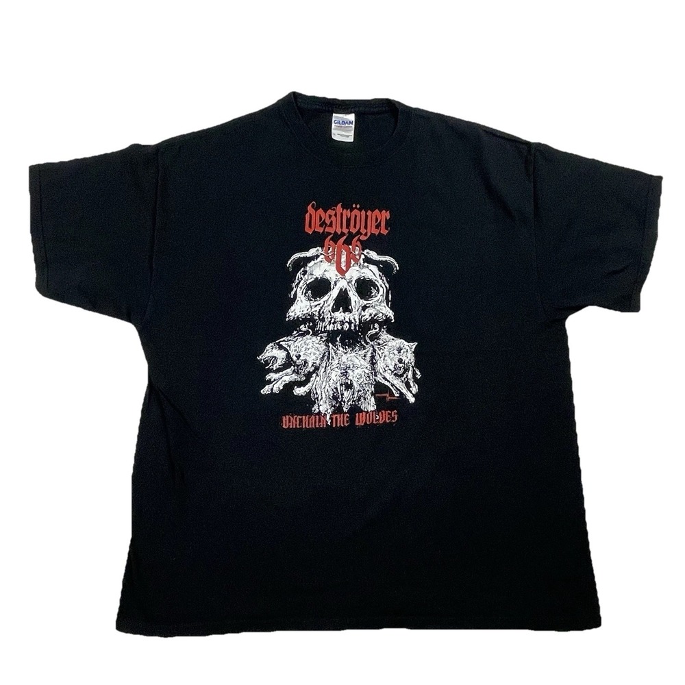 Destroyer 666 Shirt XL 2010 Tour Unchain The Wolves blk Thrash Metal Concert Tee
